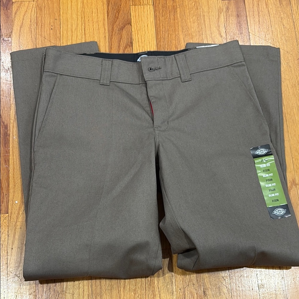 Dickies Brown Chinos Classic Khaki Style - Picture 1 of 4